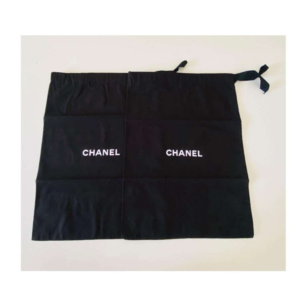2 Chanel Dust Bag in Black/White 15.5” x 11.5”
